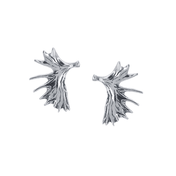 Moose Paddle Earrings Sterling Silver